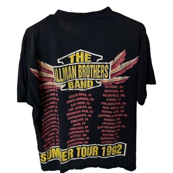 VTG 1992 The Allman Brothers Band Tour T Shirt Large - Picture 4 of 6